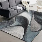 Современные ковровые покрытия серия Nordic Grey с 3D принтом, декор для гостиной, спальни, большой коврик для гостиной, чайный коврик для стола, мягкий фланелевый большой ковер