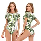 Сексуальный купальник, бикини, Рашгард, женский, с коротким рукавом, для серфинга, Цельный купальник, танкини, костюм для серфинга