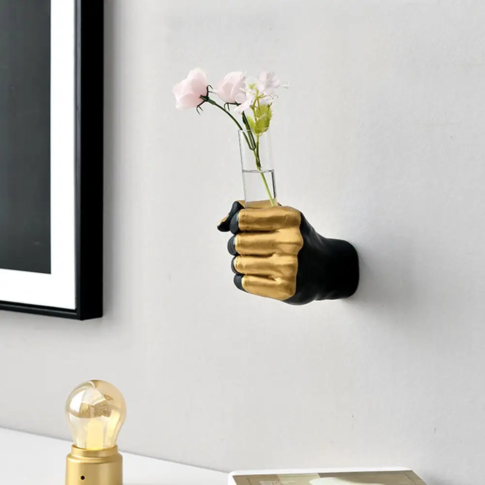 

Resin Vase Art Body Decor Vase Nordic Home Decor Dried Flowers Hand-shaped Flower Pot Modern Luxury Home Living Room Ornament