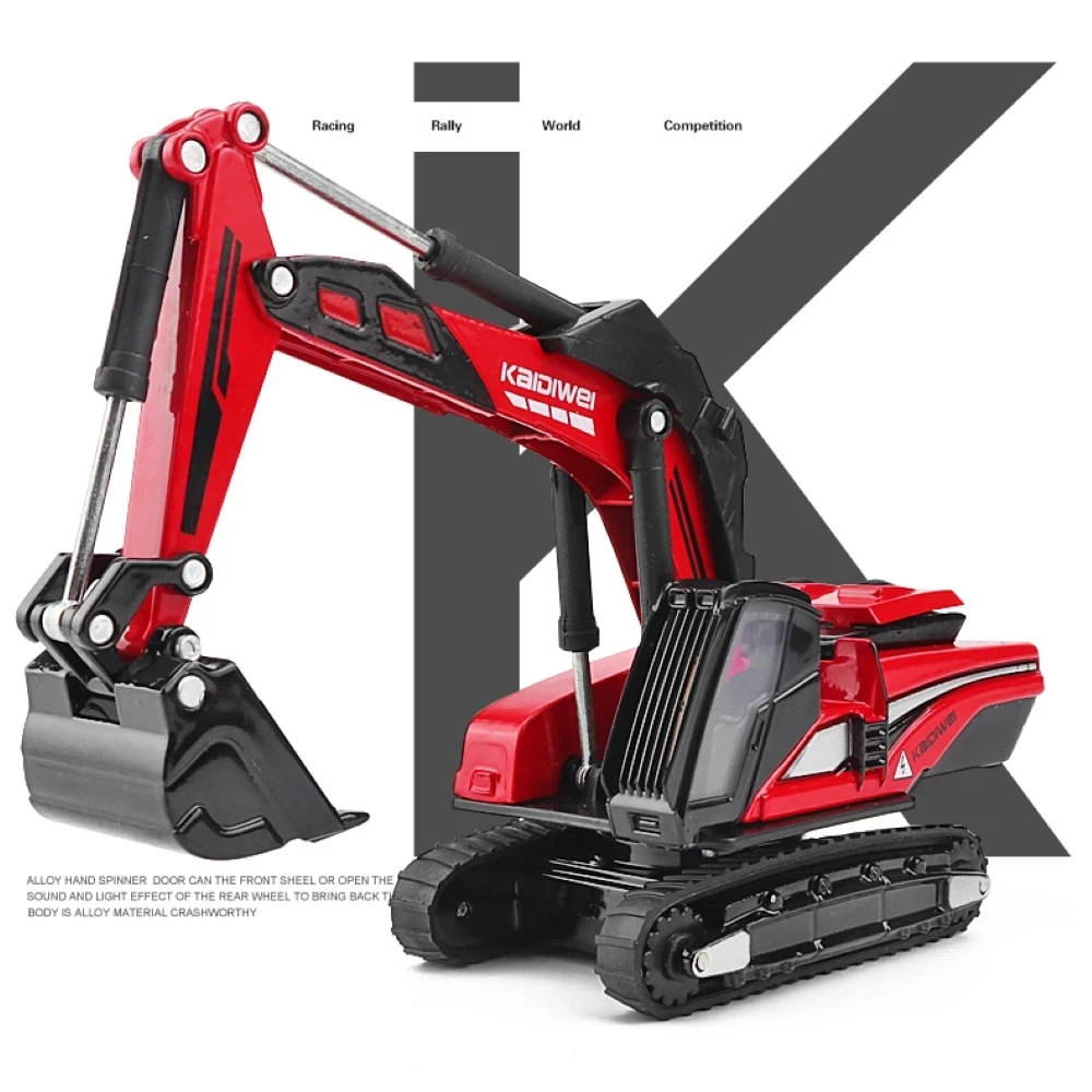 

High Simulation Alloy Engineering Track Wheel Vehicle Excavator Model 1:87 Alloy Excavator Dredger Model Toy Car for Boy