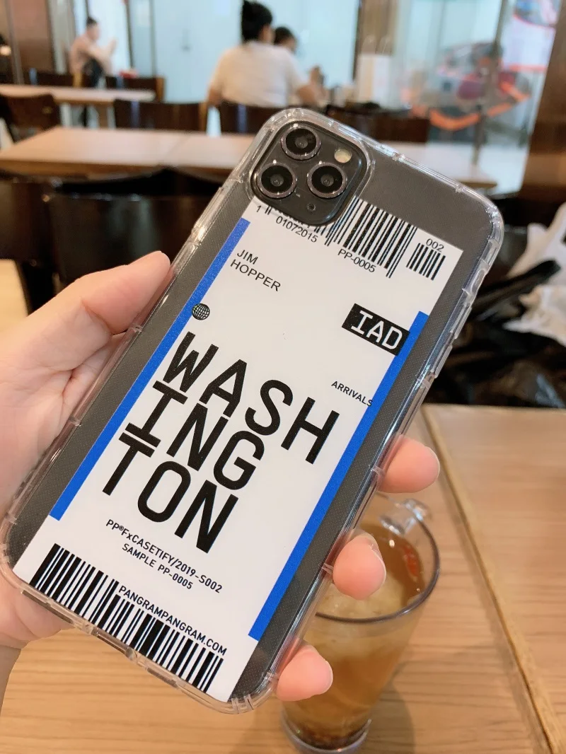 Ins дорожная этикетка страна чехол для телефона для iPhone 7 8 6 6s Plus X XR XS Max Прозрачная мягкая ТПУ Силиконовая задняя крышка чехол