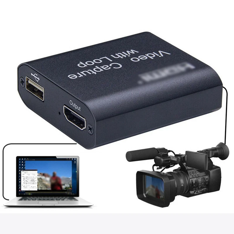 4K Loop Out HDMI-compatible Capture Card Audio Video Recording Plate Live Streaming USB 1080p Grabber For PS4 Game DVD Camera | Компьютеры
