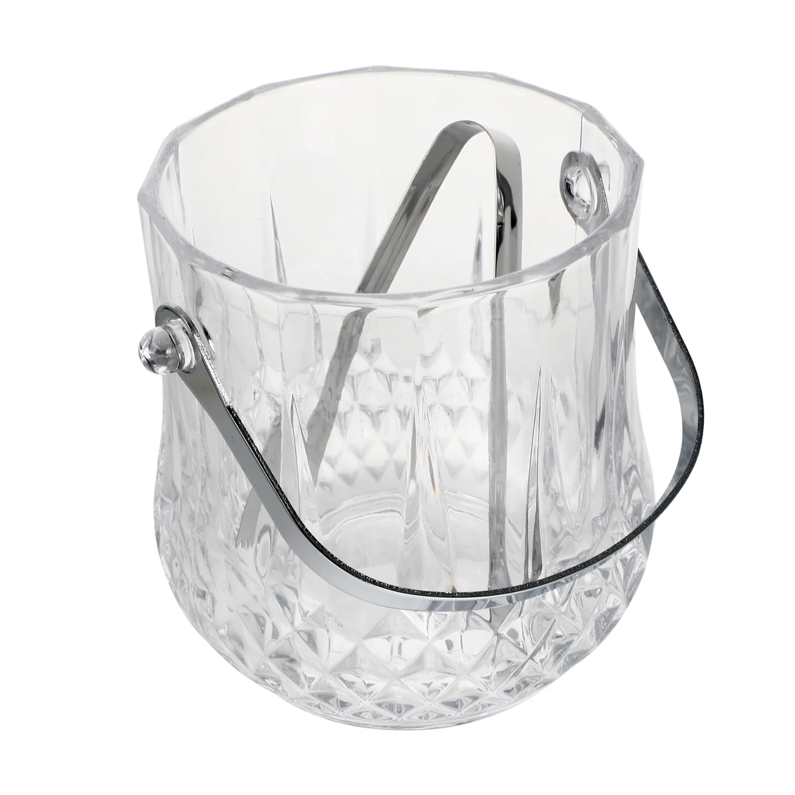 

Бытовой стеклянный контейнер для льда, ручной контейнер для льда шампанского с щипцами для льда