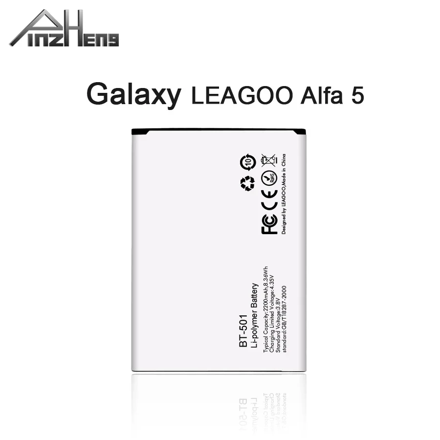 Сменный аккумулятор PINZHENG для мобильного телефона LEAGOO Alfa 5 100% оригинал BT 501 2200