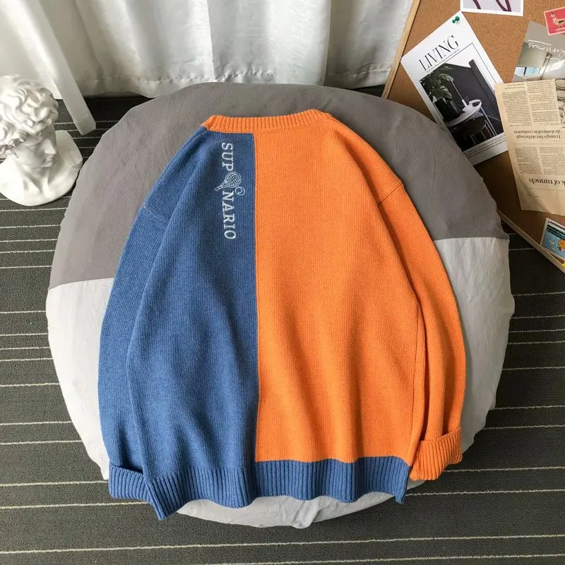 

2020 Spring Autumn Men's Sweaters Fashion Japan Style Trend Funny Male Sweaters Casual Men Clothing Pullover Loose Sweaters Men