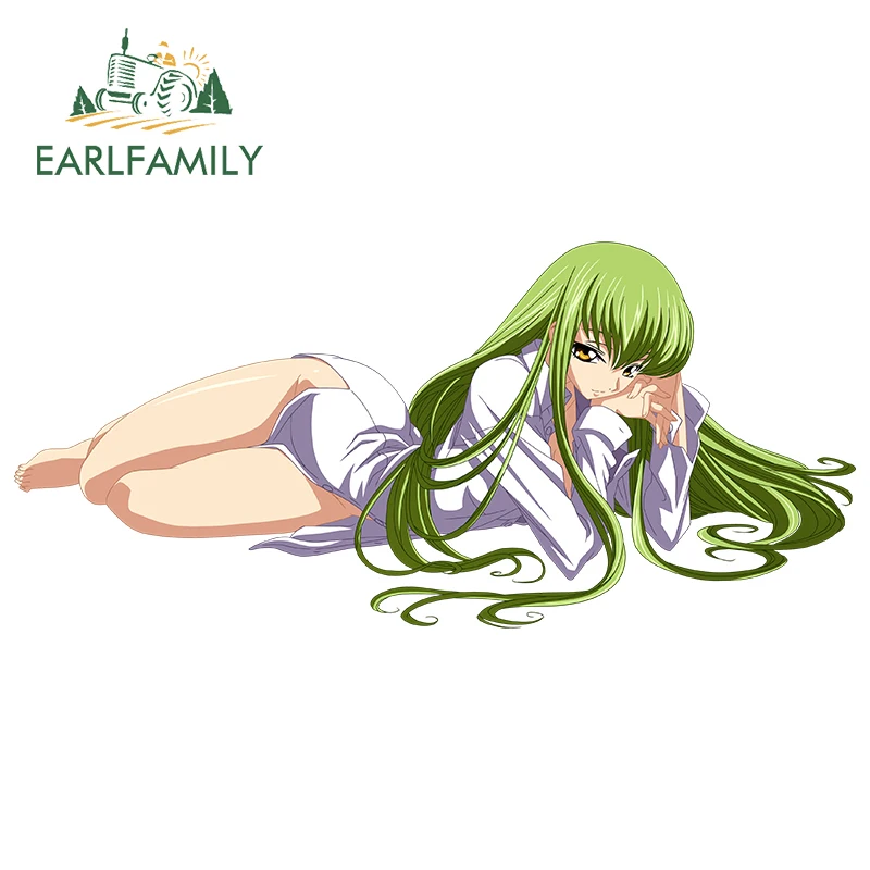 

EARLFAMILY 13cm x 6cm for Code Geass C C Car Stickers Personality Simple Decals Scratch-Proof Creative Windshield Laptop Decor