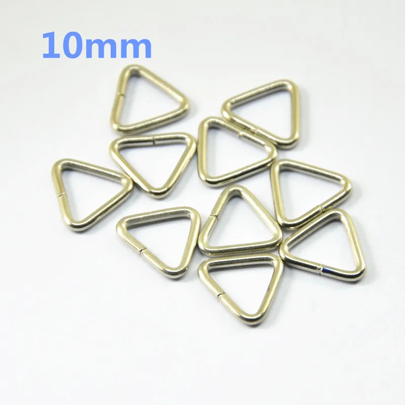 Металлическая Серебристая треугольная Пряжка 60 шт. ремень для сумки одно кольцо