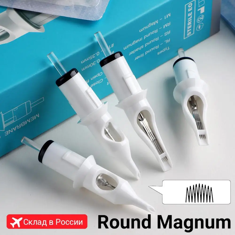 

20pcs RM Disposable Open Tip Semi-Permanent Makeup Machine Tattoo Cartridge Needle Tattoo Gun Supplies 1RM/3RM/5RM Tattoo Needle
