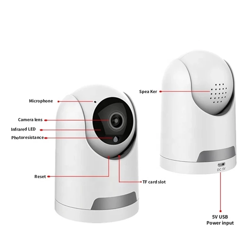 2MP Tuya Wi Fi IP Камера автоматическое слежение за домашняя комнатная камера