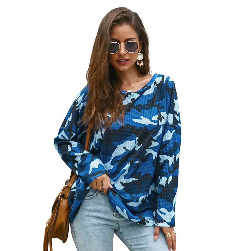 

Long Sleeve Shirt Women 2019 Autumn Korean Clothes Print Casual Loose Knitted Tops Plus Size