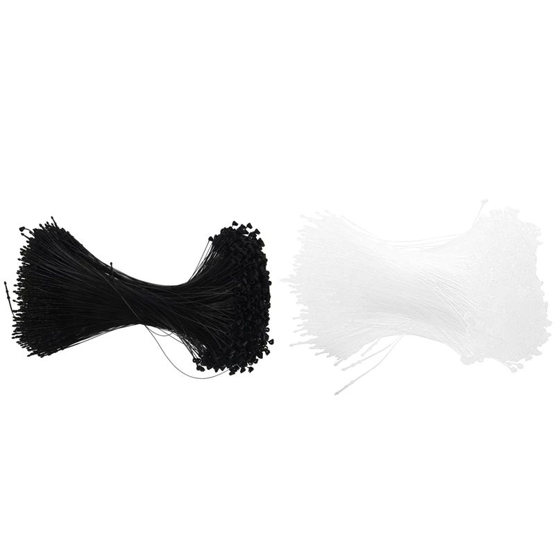 

1000Pcs 7 Inch 1000 Black Snap Lock Pin Loop Plastic Tag Fastener Hook Ties & 1000Pcs Plastic Snap Lock Pins Security Loop Tag F