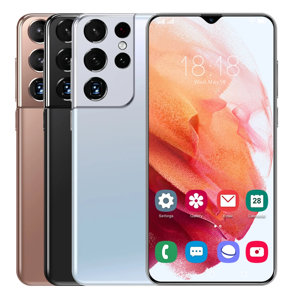 

Smartphone S21 Ultra 6.7" Andriod11 Qualcomm 888 Deca Core 32MP+50MP 16GB 512GB ROM Dual SIM 5G 6800mAh Mobile Cell Phones