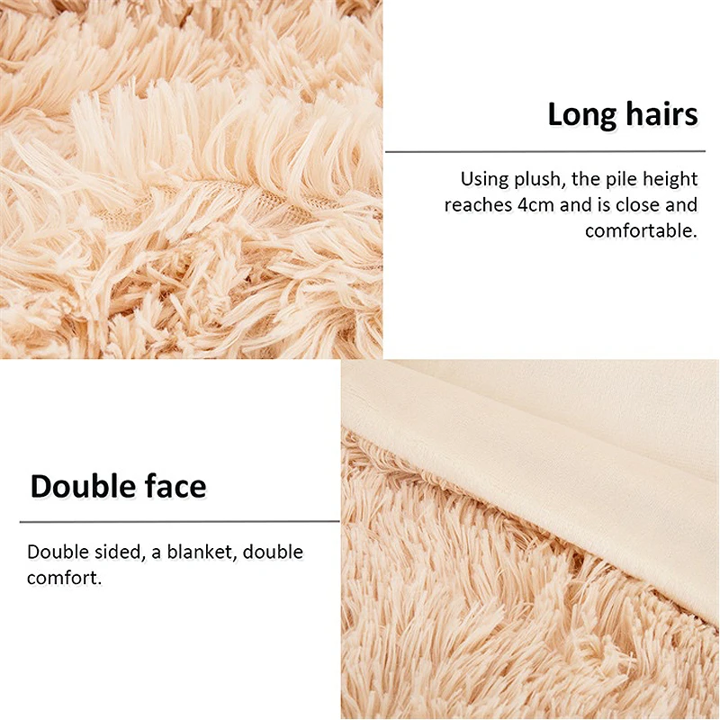 

Large Size New Arrival Luxury Long Shaggy Throw Blanket Bedding Sheet Warm Soft Thick Fluffy Sofa Sherpa Blankets