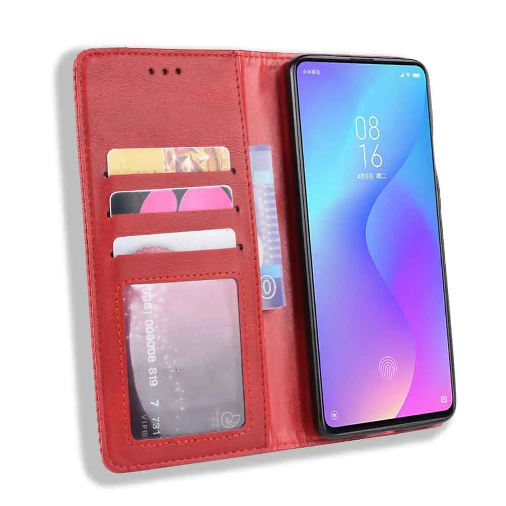 Кожаный чехол для телефона Xiaomi Redmi K20 K20pro/Note 6 pro/Play back чехол-кошелек с подставкой