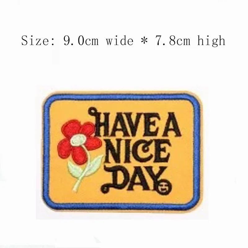 Бесплатная доставка цветы для хорошего дня ширина 9 см патч вышивки Приклеивание