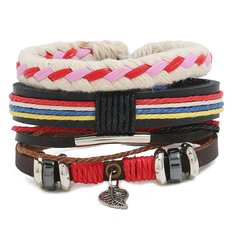 2019 прямые продажи набор сделай сам винтажный плетеный браслет из трех частей