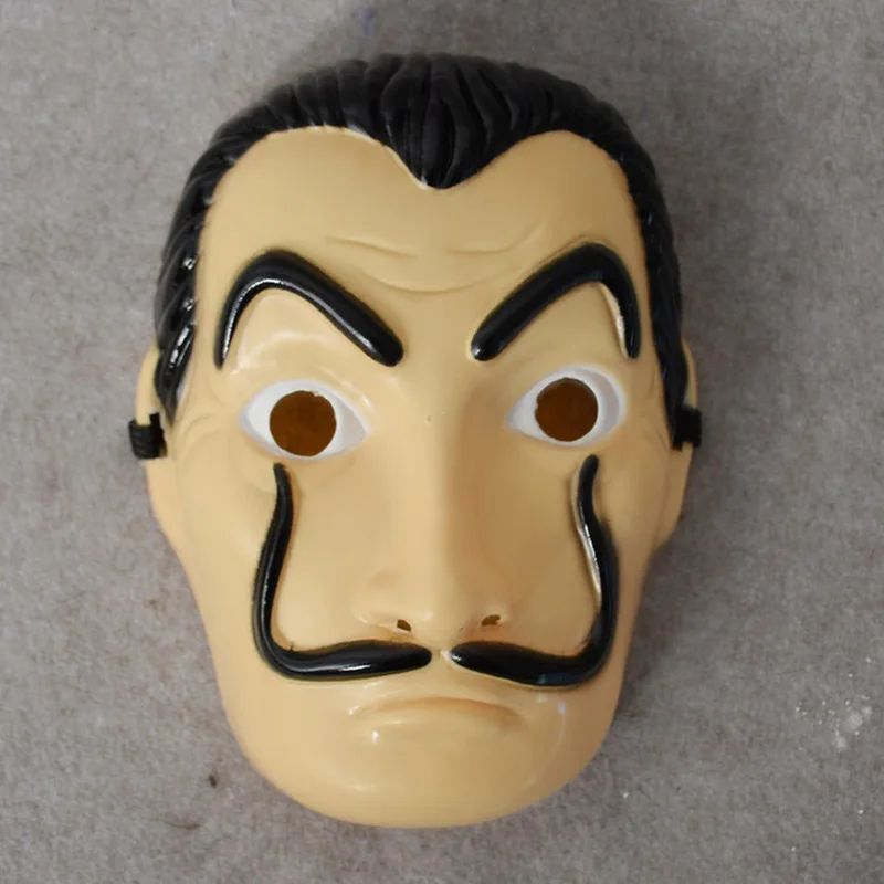 

10 Pcs Salvador Dali Mask Short Halloween Masquerade Cool Masks Money Heist The House of Paper La Casa De Papel Cosplay Mask Hot