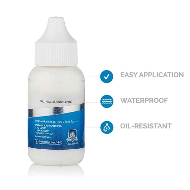 

Hair Replacement Adhesive Invisible Bonding Glue Extra Moisture Control for Poly Lace Hairpiece Wig C44