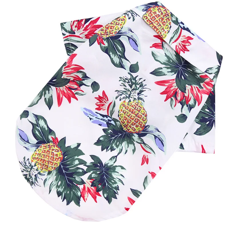 

Dog Shirts Clothes Summer Beach Clothes Vest Pet Clothing Floral T-Shirt Hawaiian For Small Large Dog Chihuahua Cat clothes