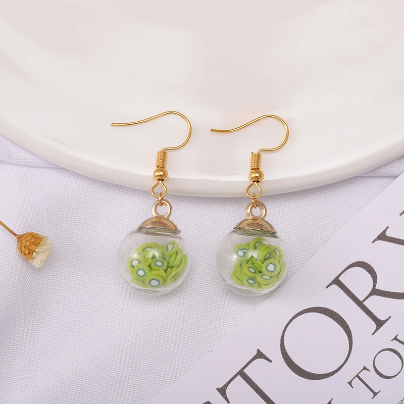 G.YCX New Fashion Brand Fruit Juice Cup Drop Earrings Women Girls Milk Tea Cute Summer Style Dangle Shiny Side Jewelry | Украшения и