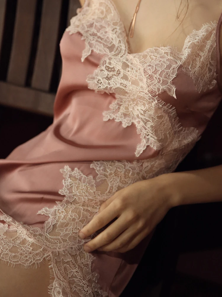 Сексуальная женская летняя ночная рубашка одежда для сна Ночная Рубашка