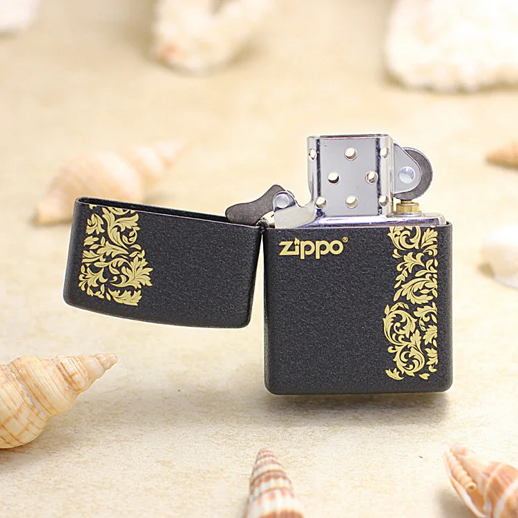 Genuine Zippo oil lighter copper windproof Black Scrub Rattan cigarette Kerosene lighters Gift With anti-counterfeiting code | Дом и сад