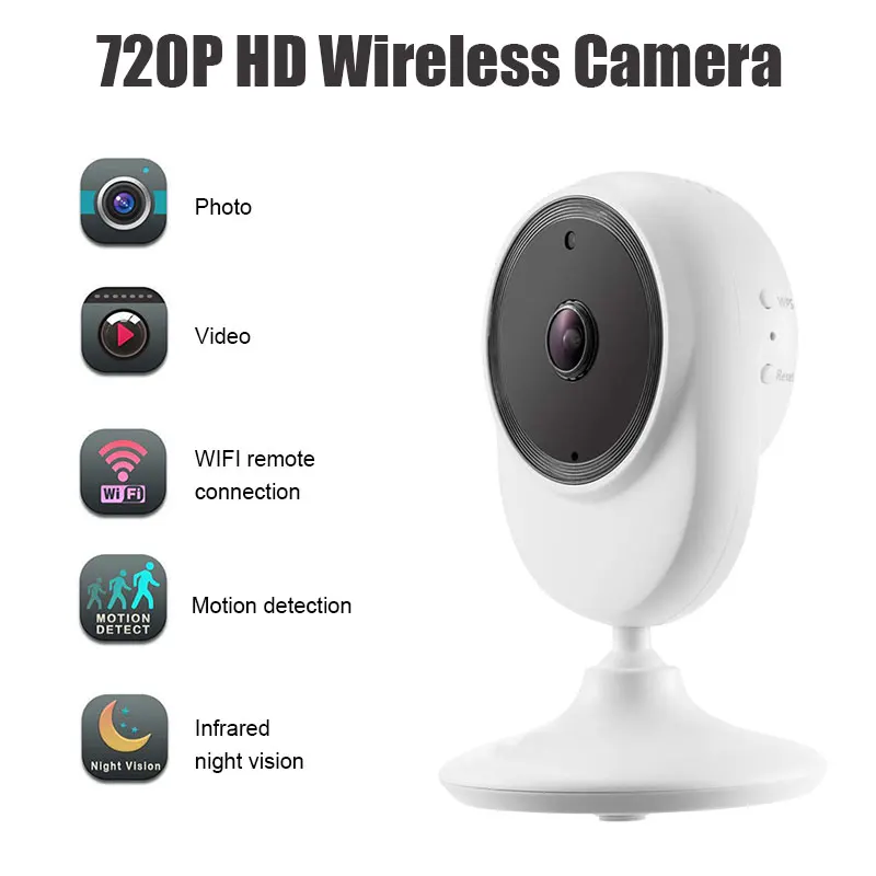 Беспроводная Wi-Fi камера 720P HD с обнаружением движения многофункциональная