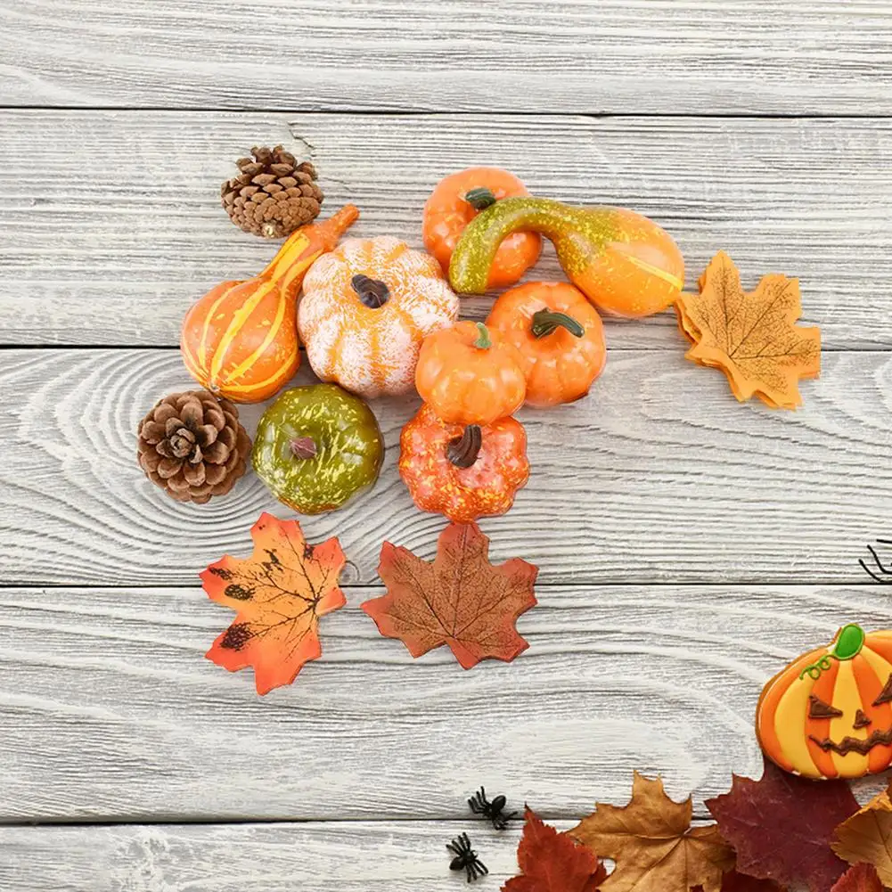 Искусственные тыквы искусственные кленовые листья сосновые конусы для