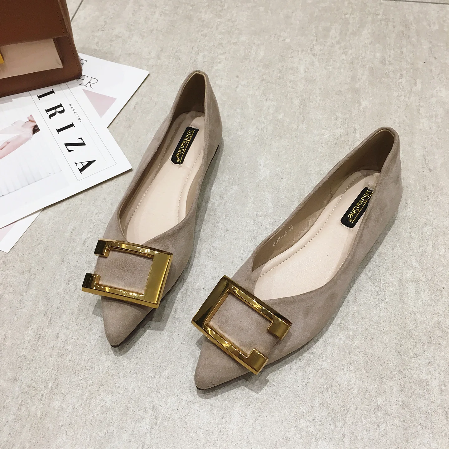 

Buckle Grandma Shoes 2021 Fashion Women's Female Footwear Casual Sneaker Pointed Toe Elegant Shallow Mouth Low Heels Modis Dress