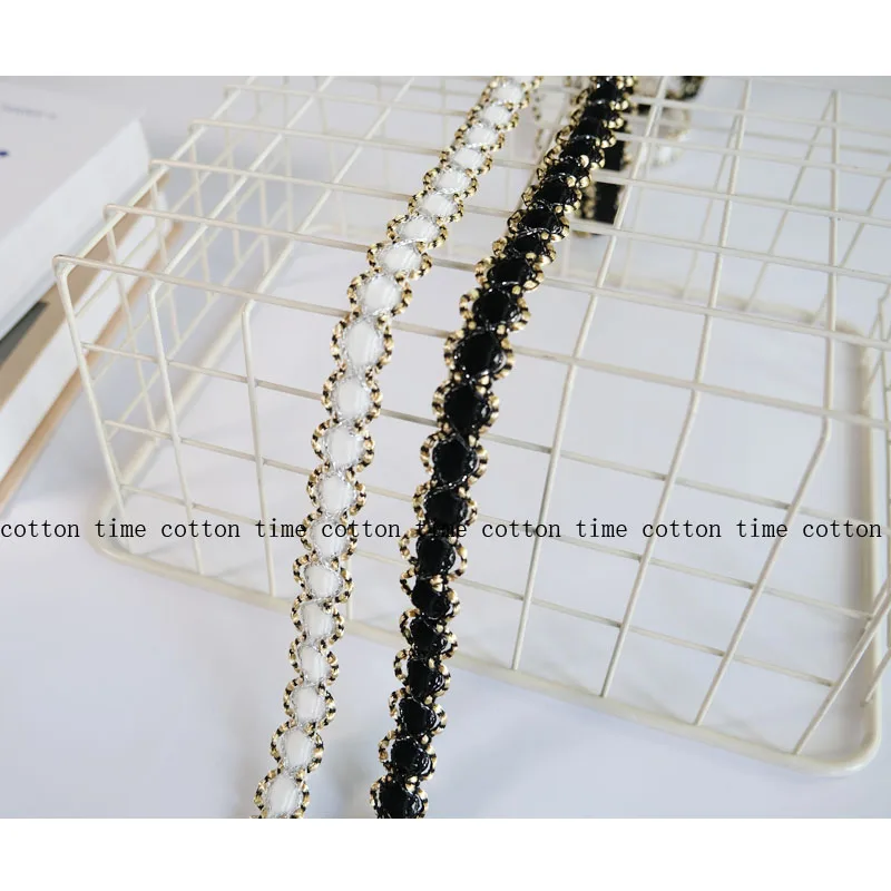 5 ярдов бархатная отделка черный и белый классический ремешок брендовый стильный