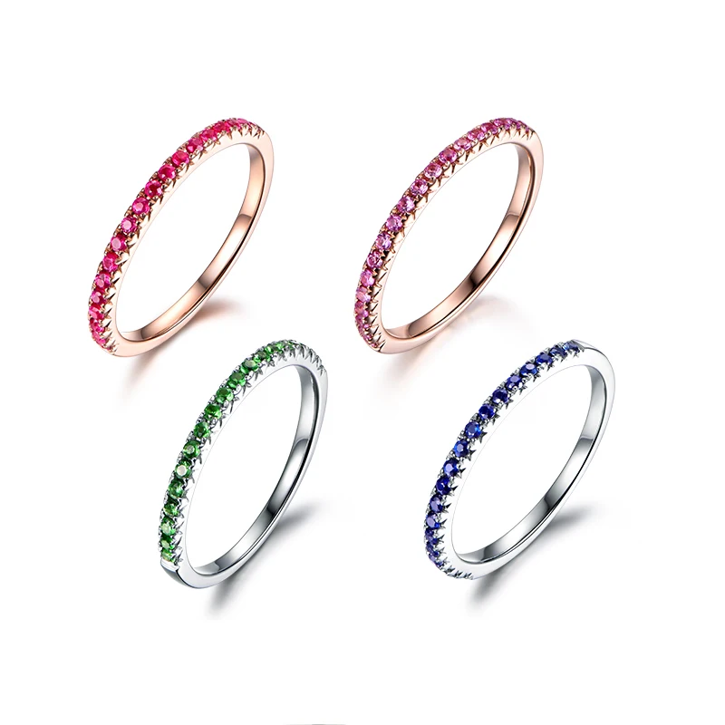 ML натуральный Tsavorite/Сапфир/розовый драгоценный камень/рубин 18K чистое золото 2020