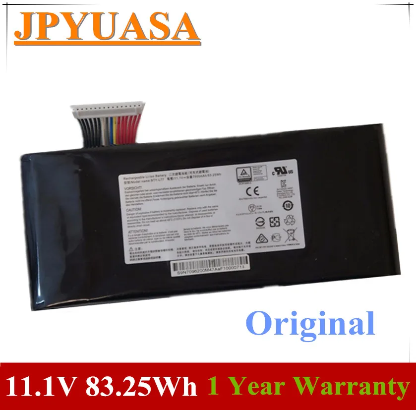 Аккумулятор 7XINbox 11,1 V 83.25Wh BTY-L77 для MSI GT72 2QD GT72S 6QF GT80 2QE WT72 MS-1781 MS-1783 2PE-022CN 2QD-1019XCN 2QD-292XCN