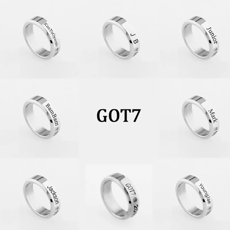 Кольцо Kpop GOT7 из нержавеющей стали жесткое кольцо для переноски пальцев ювелирные
