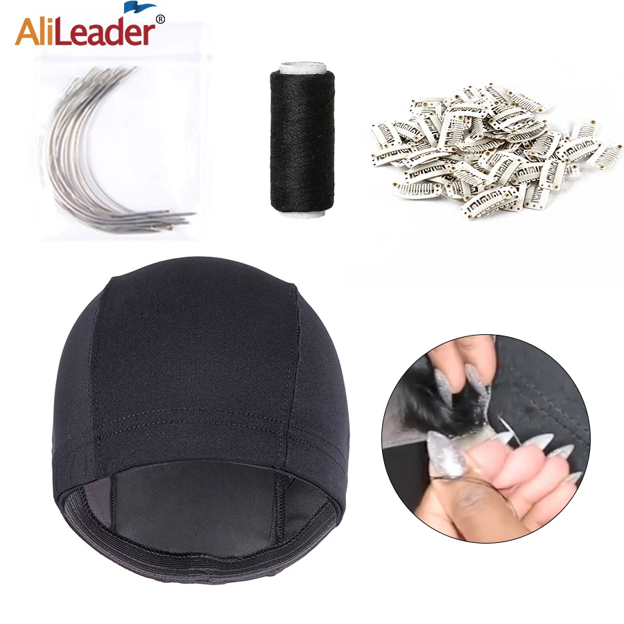 

Alileader Wig Making Kit Dome Cap/Sewing Thread/C-Type Needles/Clips Hair Tools For Women Diy Wigs Making Material Hair Clips