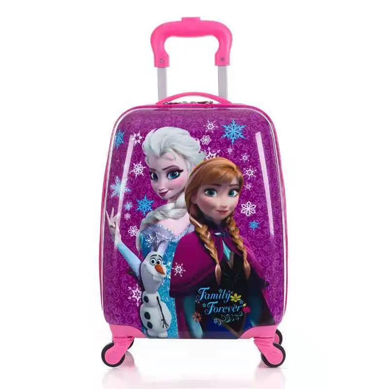 Children's Cartoon Suitcase Child Trolley Case Luggage Kids Schoolbags Travel Suitcase with Wheels 3D 18inch Case Kid's Toys Box