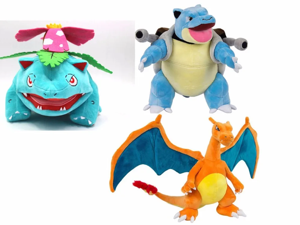 Новый большой плюшевый игрушечный подарок Tomy Venusaur & blastois& Charizard JUMBO|Персонажи