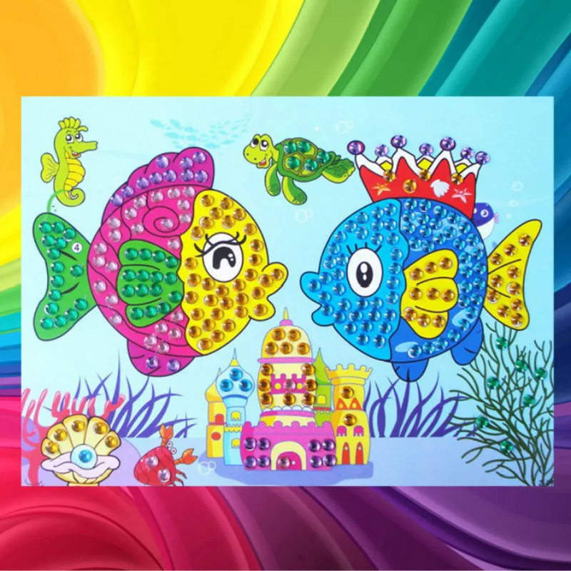 Наклейки из кристаллов для детей сделай сам 10 шт. алмазная живопись развивающая