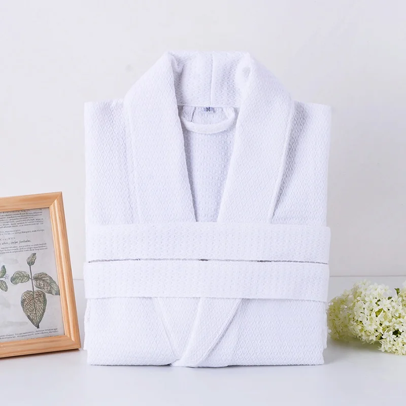 Халат вафельный хлопковый для мужчин и женщин ночнушка сна Дамское одеяло