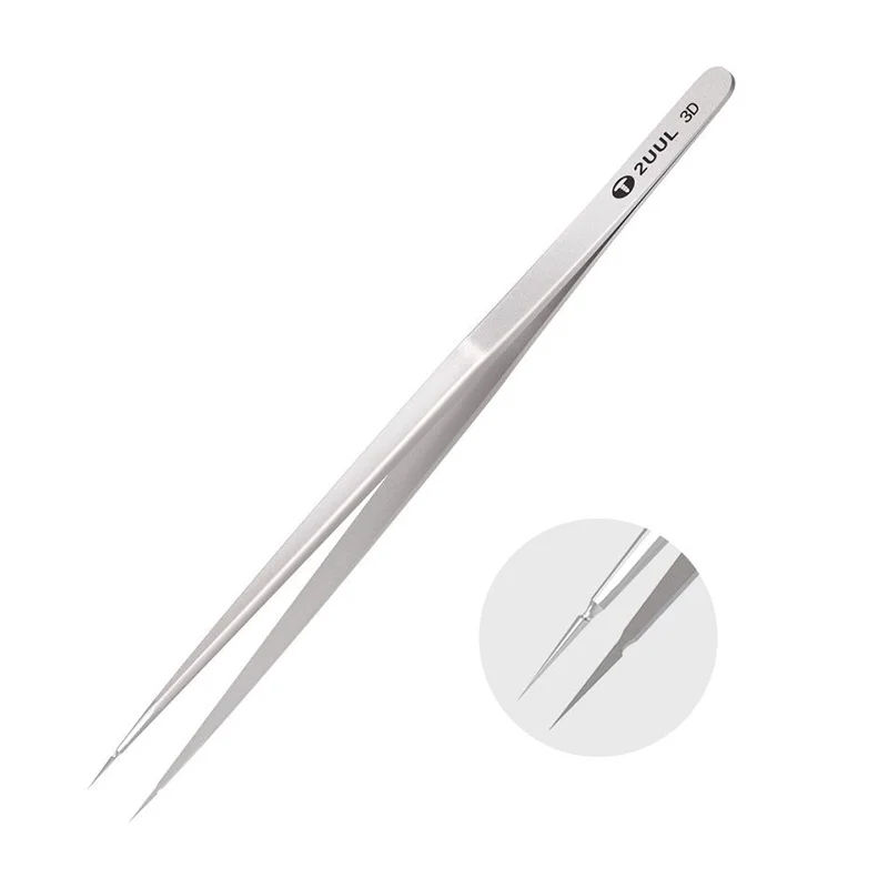 2UUL Hand Finish 3D Tweezer For Mobile Phone Stainless Steel High-Precision Flying Wire Tweezers Super Hard Extra-point Tweezers  - buy with discount