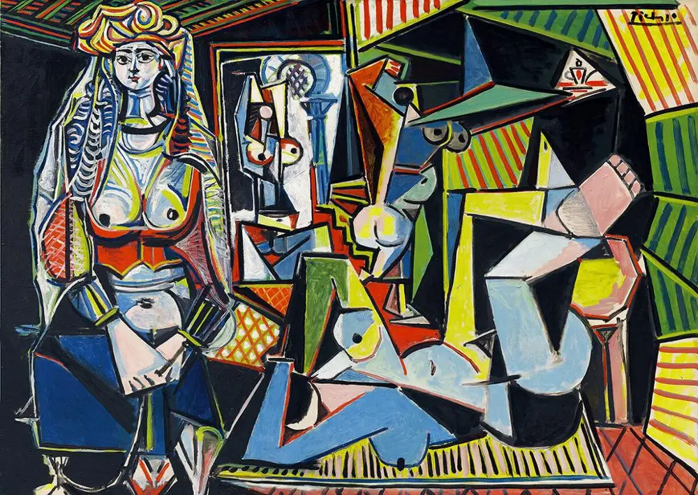 Пабло Пикассо женщины из Алжира плакат Искусство Шелковый светильник для