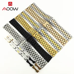 Ремешок из нержавеющей стали с 3 указателями, 18 мм, 20 мм, 22 мм, пряжка с бабочкой, для мужчин, для замены, для мужчин, t-ремешок, аксессуары для часов 10, 12, 13, 14, 16, 19, 21