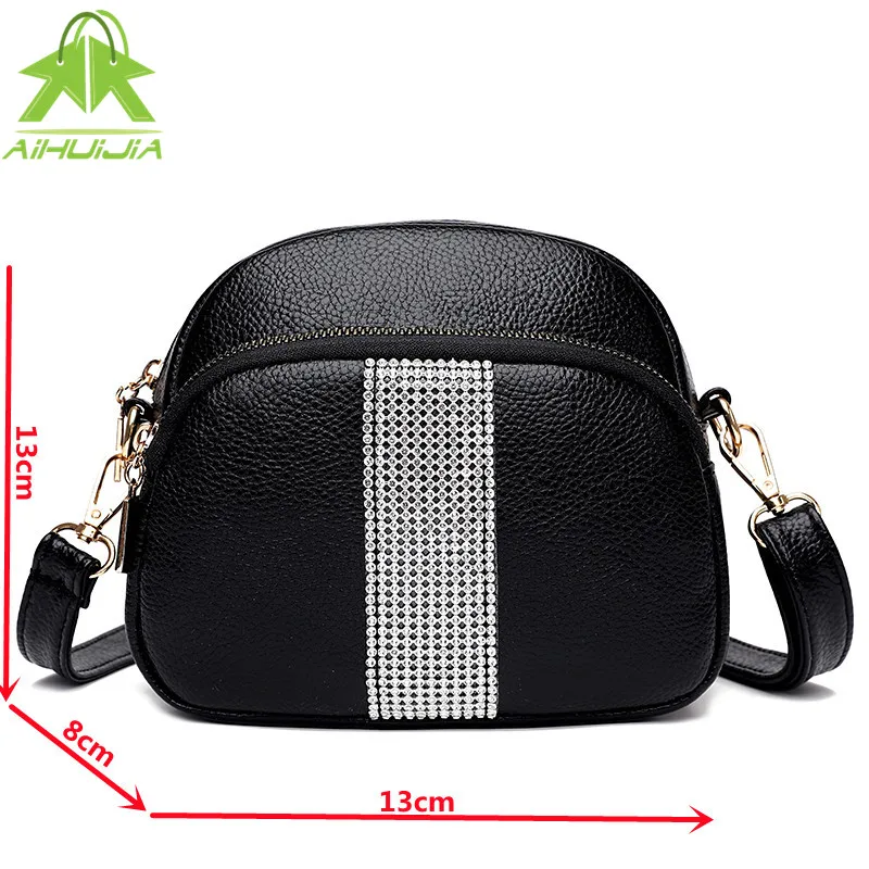 

Fashion Diamond Splicing Ladies Shoulder Bag 2021 New High Quality Pu Leather Handbag Solid Color Simple Travel Messenger Bags