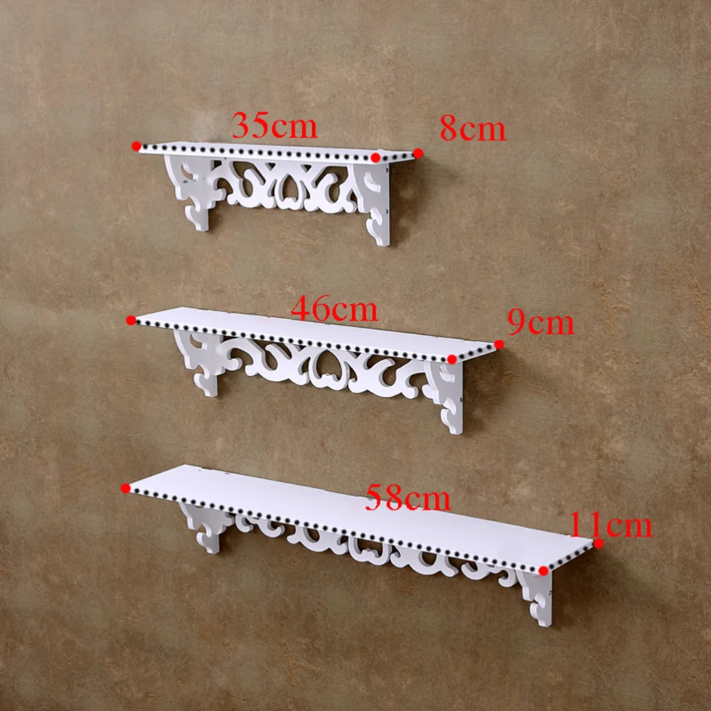 

1 Set of Wooden Board Rack Wall Storage Partition Board Multi-purpose Storage Shelf for Room Living Room