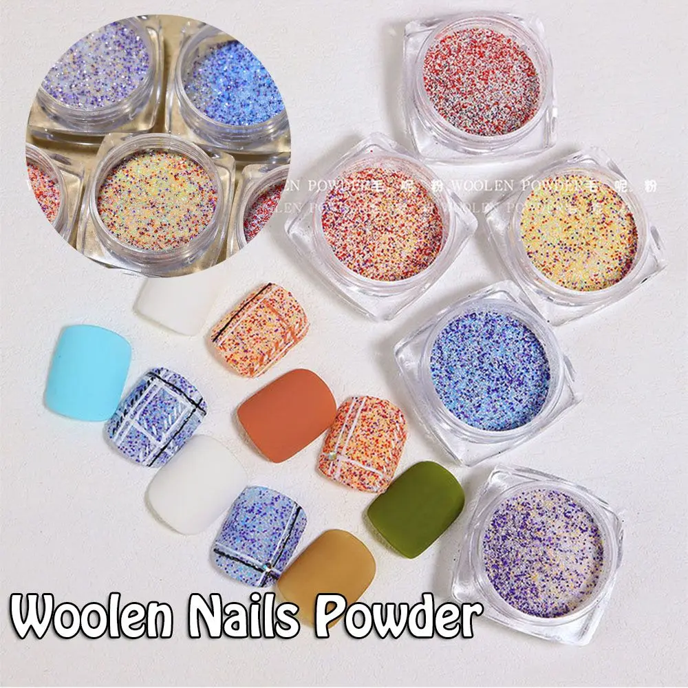 

Winter Woolen Nails Powder Knit Weave Design Sand Pigment Dust Manicure Nail Art Glitter Decoration
