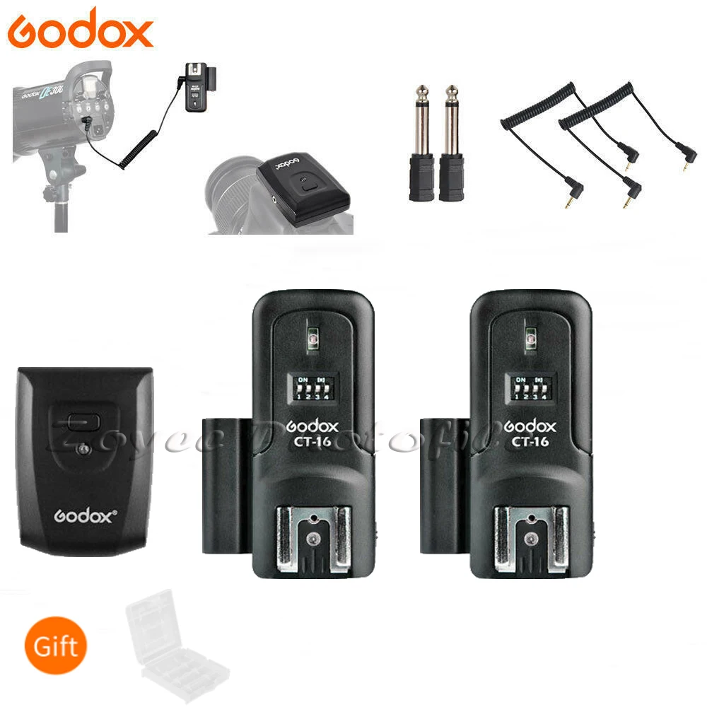 

Godox CT-16 16 Channels Wireless Radio Flash Speedlite Trigger Transmitter + 2x Receiver Set for Canon Nikon Pentax Studio Flash