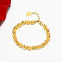 fashion 18k gold bracelet for men women wedding engagement jewelry luxury hiphoprock bracelet not fade fine jewelry gifts