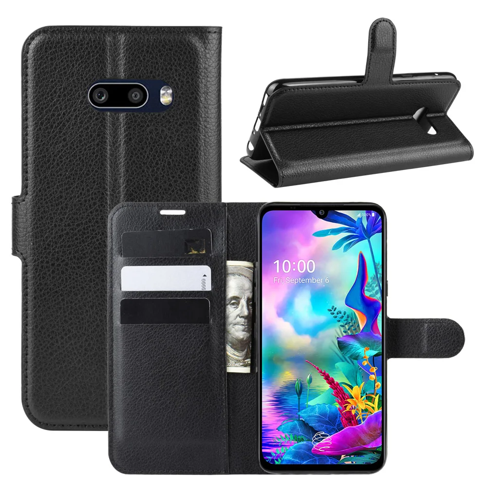 

100pcs/lot phone cases Lychee Wallet Leather Case Holder For LG K40S K30 K20 2019 G8X G8s ThinQ W30 W10 L-01L Stylo 5 K50 K40