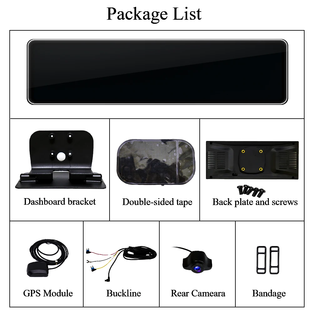 4 Гб + 32 ГБ Android автомобильный Зеркало заднего вида авто Регистраторы 12 дюймов FHD GPS