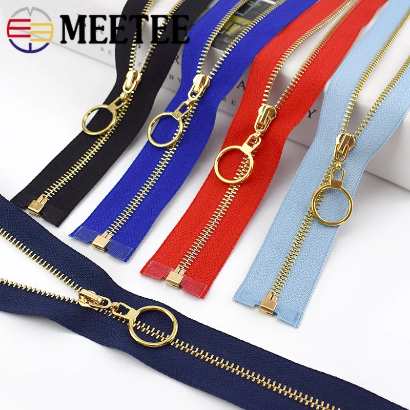 Meetee 2/5 шт. 40 70 см 3 # металлическая молния с открытым концом Автоматическая