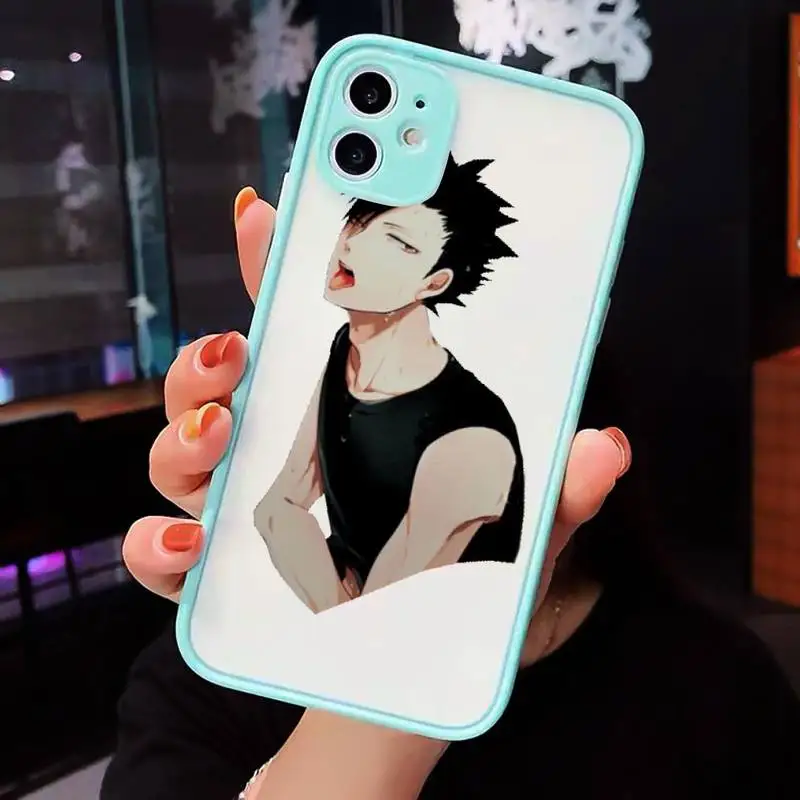 

Haikyuu Hinata Anime shell Phone Cases matte transparent For iphone 7 8 11 12 plus mini x xs xr pro max cover